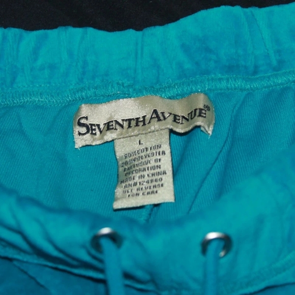 Vintage Seventh Avenue Women's Aqua Turquoise Sweatpants Size Large - Picture 2 of 14